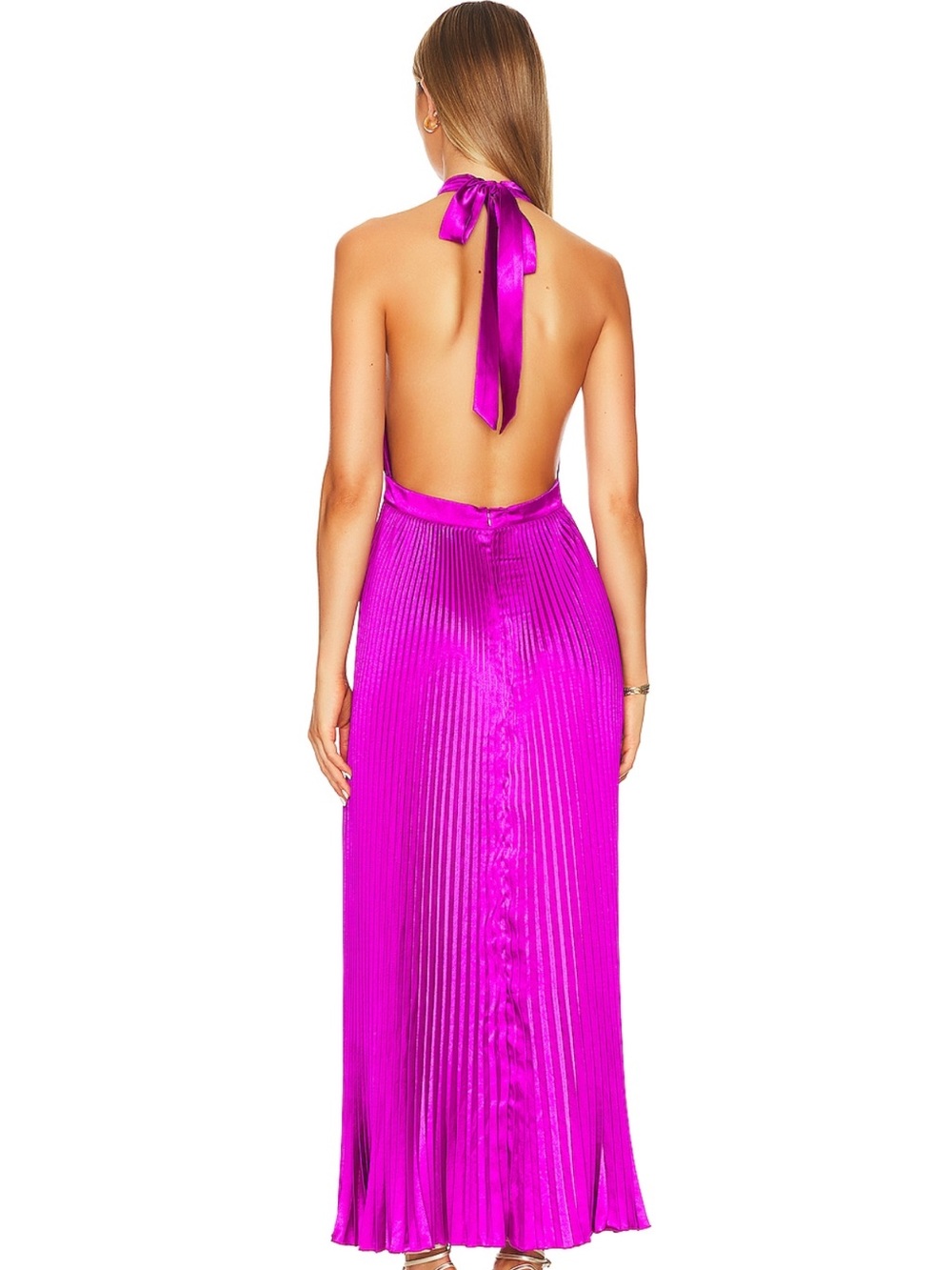 L’idee renaissance gown grape magenta pink formal black tie wedding guest dress - Picture 3 of 12